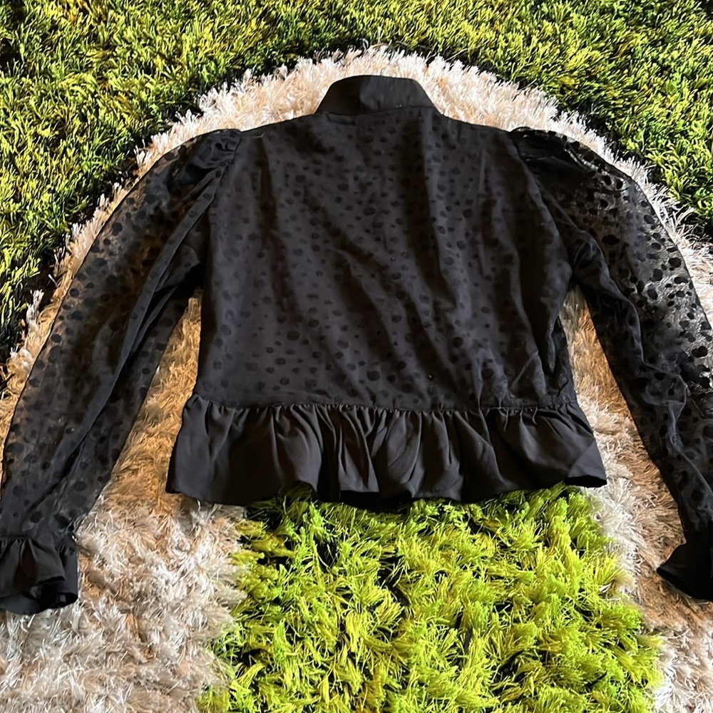 Batsheva Flocked Tulle Polkadot Grace Blouse - Picture 11 of 11